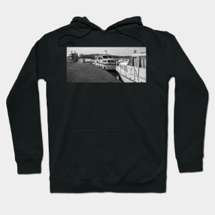 Moored boats on the River Bure, Norfolk Hoodie